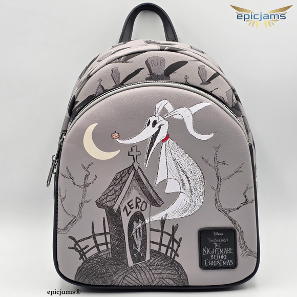 Loungefly Disney Nightmare Before Christmas Zero Graveyard Mini Backpack Bag New - Picture 1 of 6